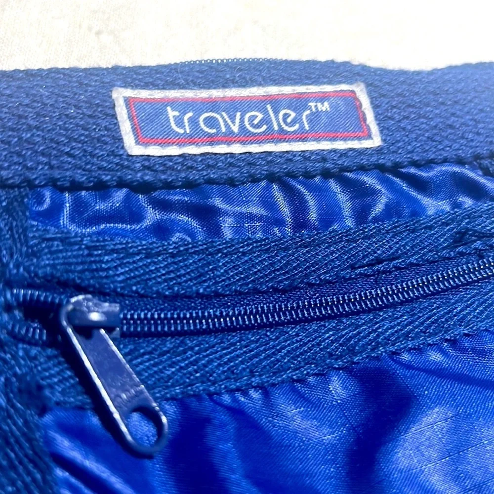 Vintage Traveler mini bag parachute coin purse royal blue! Authentic 80’s